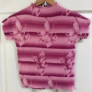 Amber Dawn Strech Pink Textured Women's Crop Top OSFM 90s Y2K